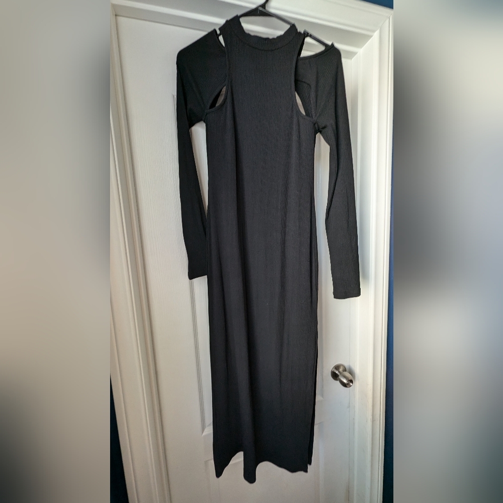 Topshop NWT Black Midi Dress Size 8